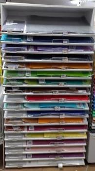 Preview: Papierregalschrank je 18 Fächer A2 / A4 grau   leer